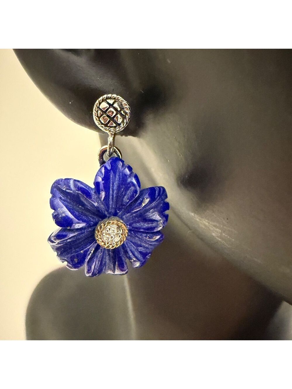 Andrea Candela 18k Blue Lapis Earrings